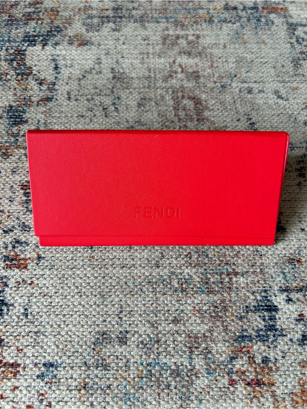 Fendi Vibrant Red Triangle Hard Sunglasses/Eyeglasses Case